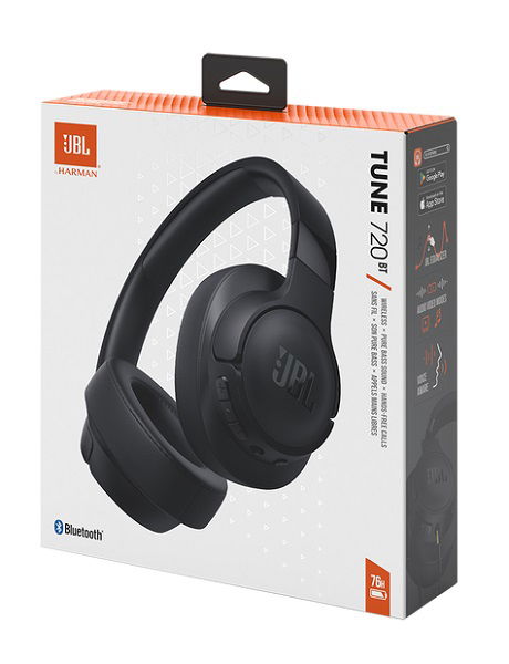 JBL Tune 720BT On-Ear Headphones (JBLT720BTBLK-SC)