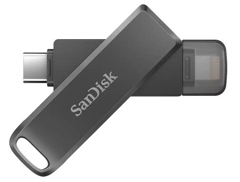 SanDisk iXpand Flash Drive Luxe 256GB - USB-C + Lightning SanDisk iXpand Flash Drive Luxe 256GB - USB-C + Lightning