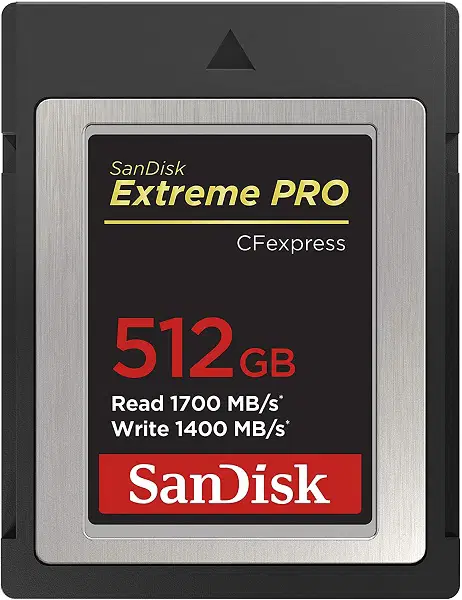SanDisk 512GB Extreme PRO CFexpress Card Type B (SDCFE-512G-GN4NN)