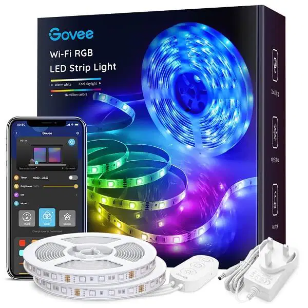 Govee RGB Smart Wi-Fi + Bluetooth LED Strip Lights(10m) (H6110)