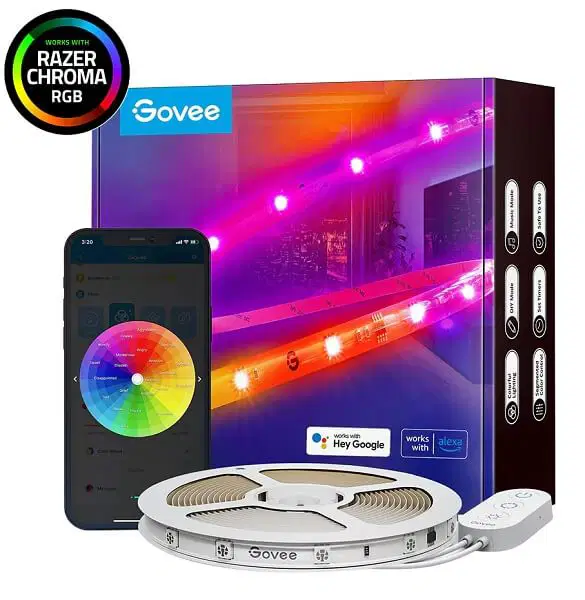 Govee RGBIC Wi-Fi + Bluetooth LED Strip Lights With Protective Coating (5m) (H619A)
