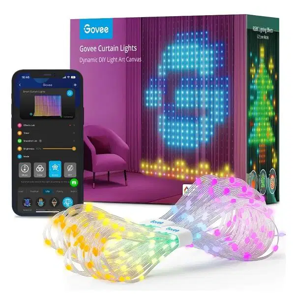 Govee RGBIC LED Smart Curtain Lights 1.5m×2m (H70B1)