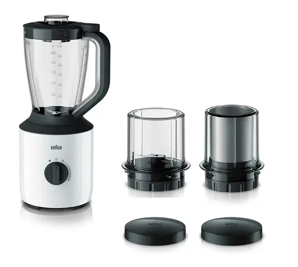 Braun PowerBlend 3 Jug blender with 2 Mill (JB3123WH)
