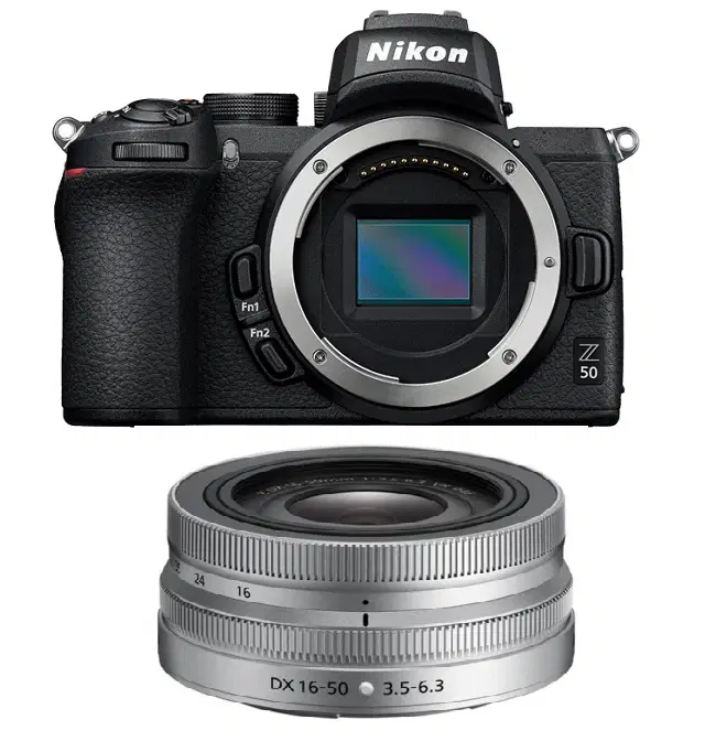 كاميرا نيكون Z50 بدون مرآة (VOA050CM) + عدسة نيكون NIKKOR Z DX 16-50mm f/3.5-6.3 VR (JMA715DA)