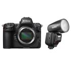 Nikon Z8 Mirrorless Camera (VOA100AM) + Godox V1 Pro Godox Flash for Nikon (V1PRO-N)
