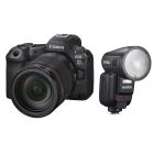 Canon EOS R5 Mark II + RF 24-105 Lens (EOSR5MKIIKIT) + Gift Godox Round Camera Flash for Canon (V100-C)