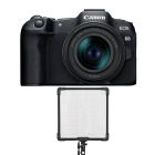Canon EOS R8 Camera with RF24-50mm F4.5-6.3 IS STM Lens + Gift Godox FH50R RGB LED Flexible Light Panel (FH50R)