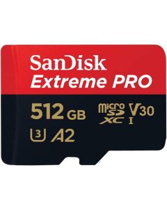 بطاقة ذاكرة SanDisk Extreme PRO® microSDXC™ UHS-I سعة 512 جيجابايت (SDSQXCD-512G-GN6MA)