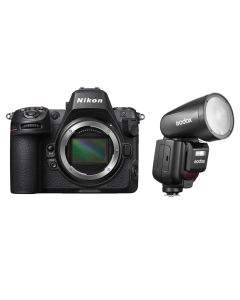 Nikon Z8 Mirrorless Camera (VOA100AM) + Godox V1 Pro Godox Flash for Nikon (V1PRO-N)