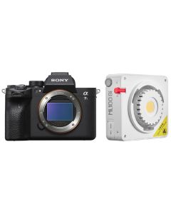 Sony Camera Alpha 7s III Camera Body Only (ILCE-7SM3) + Godox ML100Bi Color Portable LED Light