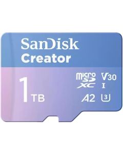 SanDisk Creator microS Card UHS-I with Adapter 1TB Up to 190MB/s read speeds Up to 130MB/s Write Speed