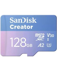 SanDisk Creator microS Card UHS-I with Adapter 128GB Up to 190MB/s read speeds Up to 90MB/s Write Speed 