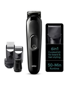 Braun 6-in-1 Style Kit for Beard and Hair Grooming. With 50min Runtime (MGK3410A)