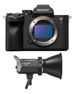 Sony Alpha 7 IV full-frame Hybrid Camera (ILCE-7M4) + Godox TTL LI-ION Round Flash for Sony (V1S)