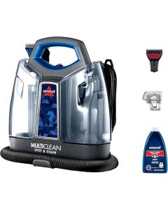 Bissell Handheld Spot Cleaner, Multiclean Spot & Stain Portable Carpet Cleaner (47202), Permanently Removes Tough Stains, 2 years manufacturing warranty, Black & Blue, 47202