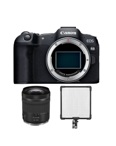 EOS R8 24.1 MP BODY + LP17 CANON + Canon RF 24-105mm F4-7.1 IS STM (EOSR8-B) + FH50R (GODOX LED)
