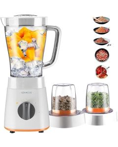 كينوود خلاط، 500 واط، 2 لتر، مطحنة متعددة الأستخدام، مفرمة، سرعتان، BLP15.360WH، أبيض