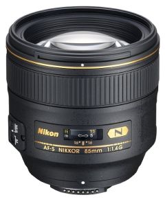 عدسة نيكور آي أف أس من نيكون 85 ملم أف/1.4 جي
NIKON AF-S NIKKOR  85mm-front