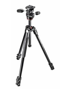 Manfrotto 290 Xtra Aluminium 3-Section Tripod with Head (MK290XTA3-3W)