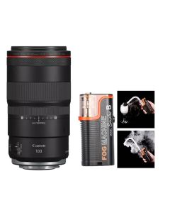 Canon RF 100mm F2.8L MACRO IS USM (RF100F2.8) + Smoke B Portable Hand-Held Fog Machine (SMOKE-B)