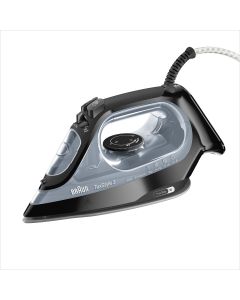 Braun Steam Iron, 2400W, Super Ceramic Soleplate, 180g Steam Shot per Minute, Anti Drip, Self Clean, 270ML Tank Capacity, Auto Off, SI3055BK, Black
