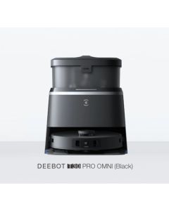 مكنسة كهربائية وممسحة DEEBOT T30 PRO OMNI باللون الأسود (قوة شفط 11000 باسكال، TrueDetect 3D 3.0 وتصميم مضاد للتشابك) (DDX14)