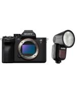Sony α7R V Full-Frame High-Resolution Camera (ILCE-7RM5) + Godox TTL LI-ION Round Flash for Sony (V1S)