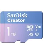 SanDisk Creator microS Card UHS-I with Adapter 1TB Up to 190MB/s read speeds Up to 130MB/s Write Speed