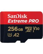 SanDisk Extreme Pro microSD UHS I Card 256GB for 4K Video on Smartphones, Action Cams & Drones 200MB/s Read, 140MB/s Write, Lifetime Warranty