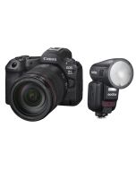 Canon EOS R5 Mark II + RF 24-105 Lens (EOSR5MKIIKIT) + Gift Godox Round Camera Flash for Canon (V100-C)