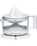 Braun Citrus Juicer, 20W, 0.350L Capacity, 5 Levels Adjustable Control, Anti Drip Spout, Dishwasher Safe, CJ3000WH, White