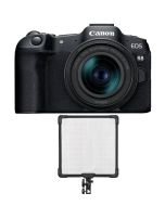 Canon EOS R8 Camera with RF24-50mm F4.5-6.3 IS STM Lens + Gift Godox FH50R RGB LED Flexible Light Panel (FH50R)