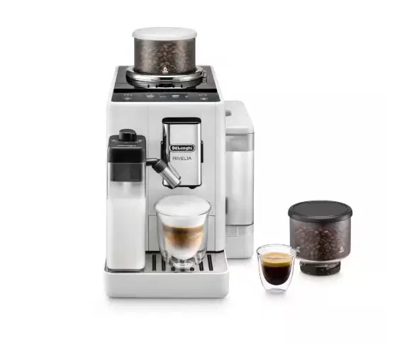 Delonghi EXAM440.55.W Rivelia Pebble White Automatic Coffee Machine (DLEXAM440.55.W)