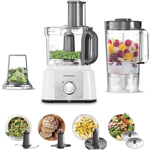 Kenwood Food Processor, 1000W, 3L Bowl, 1.5L Blender Bowl, Multi Mill ...