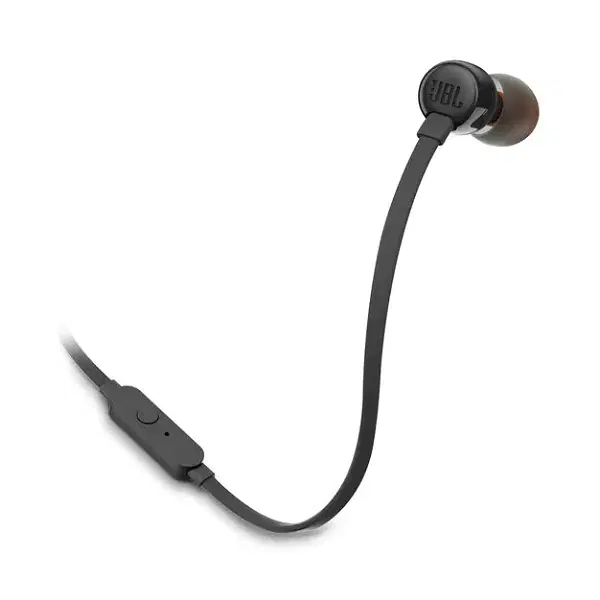 سماعات جي بي ال في الاذن لون أسود (JBLT110BLK-S)