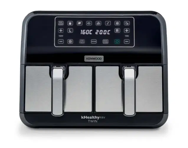 كينوود - مقلاة هوائية 1700 واط،  8 لتر kHealthy Fry Dual - HFM75.000MB  (OHFM75.000MB)