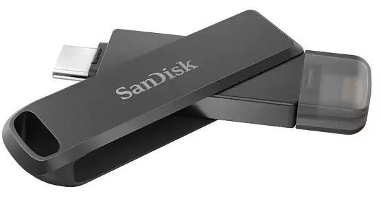 SanDisk iXpand Flash Drive Luxe 256GB - USB-C + Lightning - USB Type-C devices (SDIX70N-256G-GN6NE)