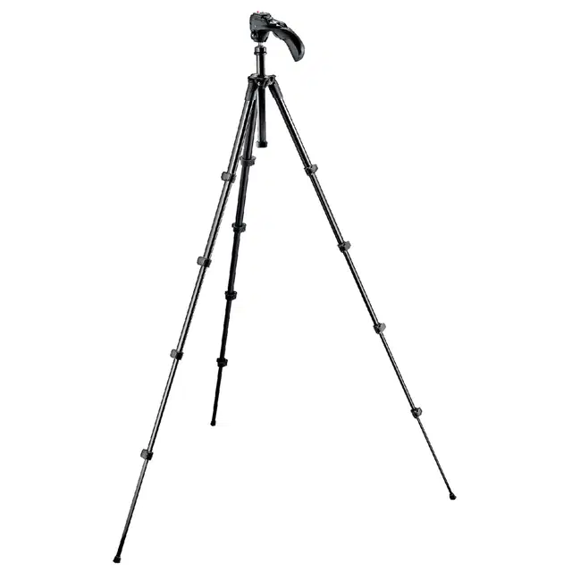 MANFROTTO Compact Series tripod with built-in photo/movie head - black (MKC3-H01)