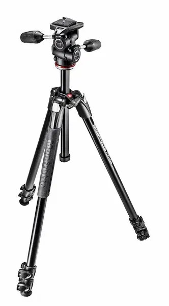 Manfrotto 290 Xtra Aluminium 3-Section Tripod with Head (MK290XTA3-3W)