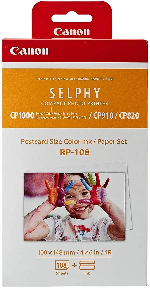 Canon RP-108 Ink/Paper Set Postcard Size -108 Prints (RP-108I)
