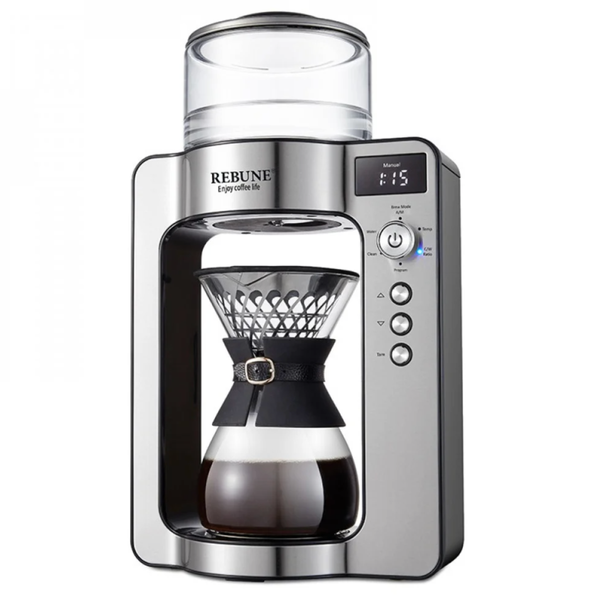 Rebune Arabica Coffee Drip Machine 1L, 1500W, Enjoy the View of the ...