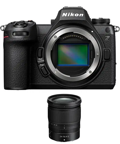 كاميرا Nikon Z6III بدون مرآة ذات إطار كامل + عدسة نيكون 24-70 + بطاقة العضوية (VOA130AM)